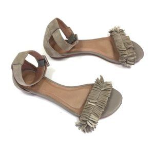 Joie Sandals 36.5 Gray Suede 6.5